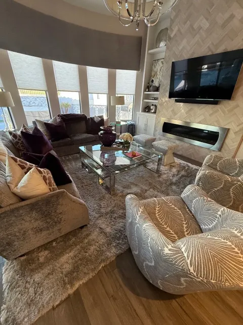 Deep cleaned living room in a Las Vegas Valley home